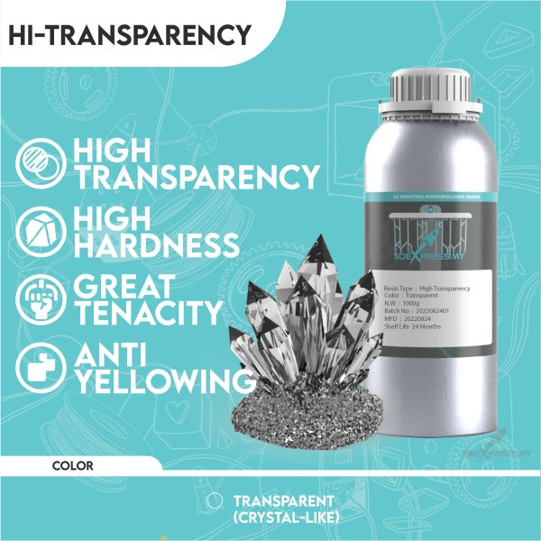 HIGH TRANSPARENCY (CRYSTAL CLEAR / TRANSPARENT) RESIN 1KG / 5KG - Image 2