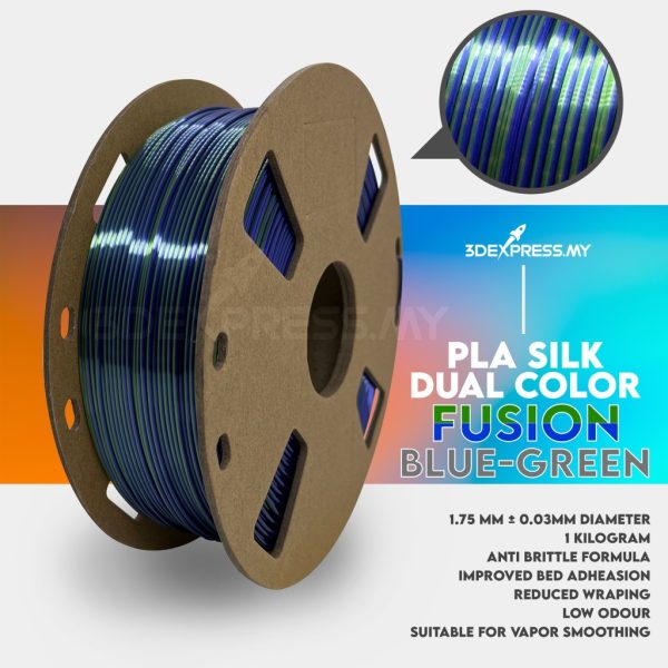 PLA SILK DUAL-COLOUR (CO-EXTRUSION) FILAMENT 1KG (Extreme Series) - Image 3