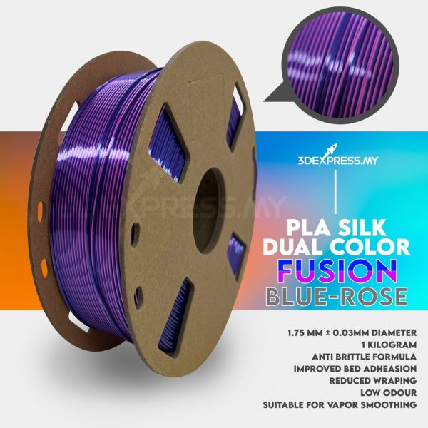 PLA SILK DUAL-COLOUR (CO-EXTRUSION) FILAMENT 1KG (Extreme Series) - Image 4