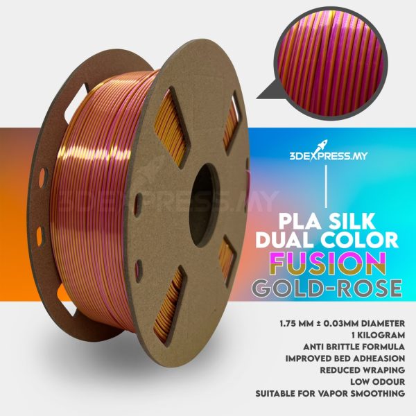 PLA SILK DUAL-COLOUR (CO-EXTRUSION) FILAMENT 1KG (Extreme Series) - Image 5