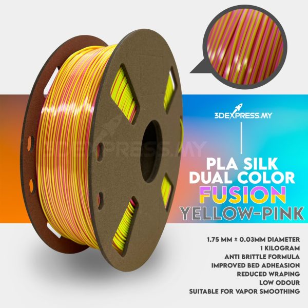 PLA SILK DUAL-COLOUR (CO-EXTRUSION) FILAMENT 1KG (Extreme Series) - Image 2