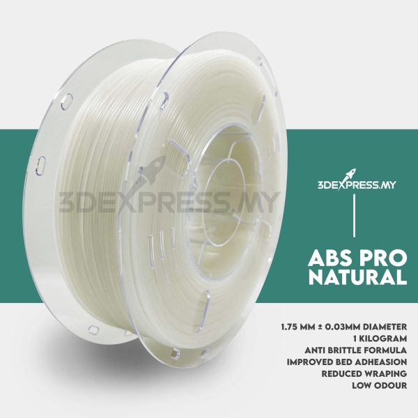 ABS PRO 3D FILAMENT 1KG -Solid Color (Basic Series) - Image 3