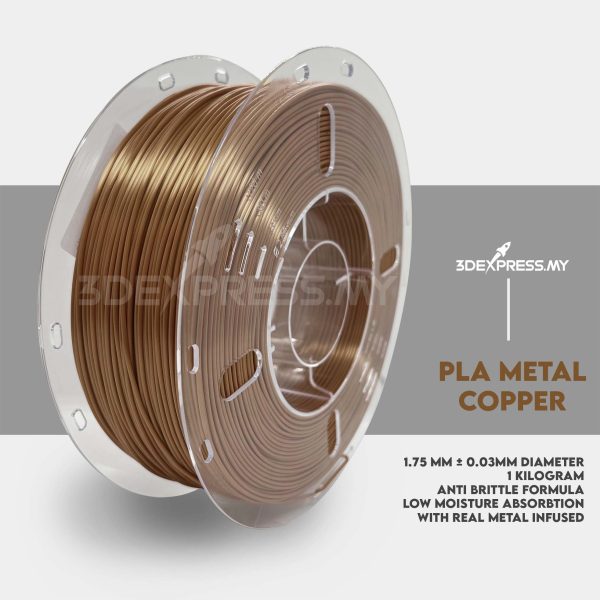 PLA METAL FILL FILAMENT 1KG - METAL FILL Solid & Rainbow Color (Basic Series) - Image 3