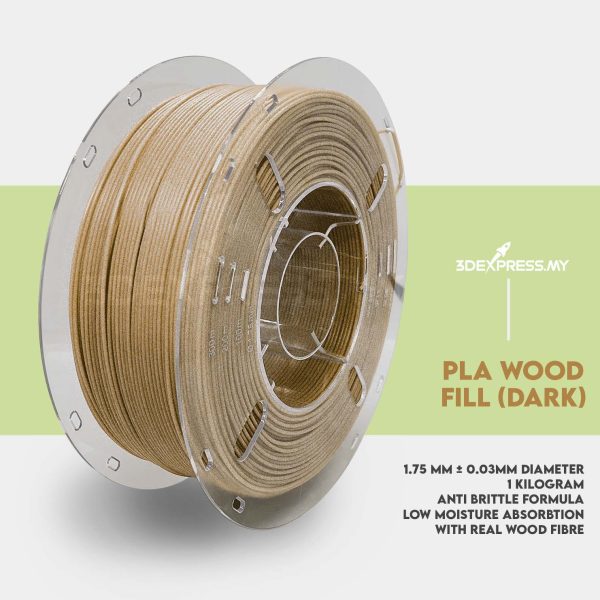 PLA WOOD FILAMENT 1KG - WOOD FILLED (Basic Series) - Image 3