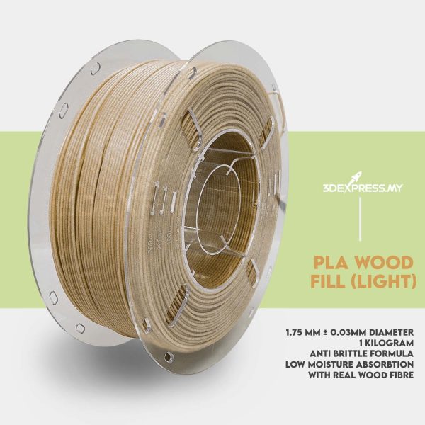 PLA WOOD FILAMENT 1KG - WOOD FILLED (Basic Series) - Image 2