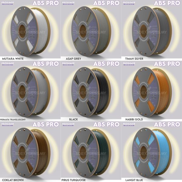 ABS PRO 3D FILAMENT 1KG - PROSUMER Series (Solid Color) - Image 3