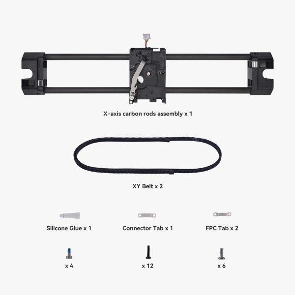 Bambu Lab Spare Parts X-Axis Carbon Rods Assembly - [P1P,P1S,X1C,X1E] - Image 3