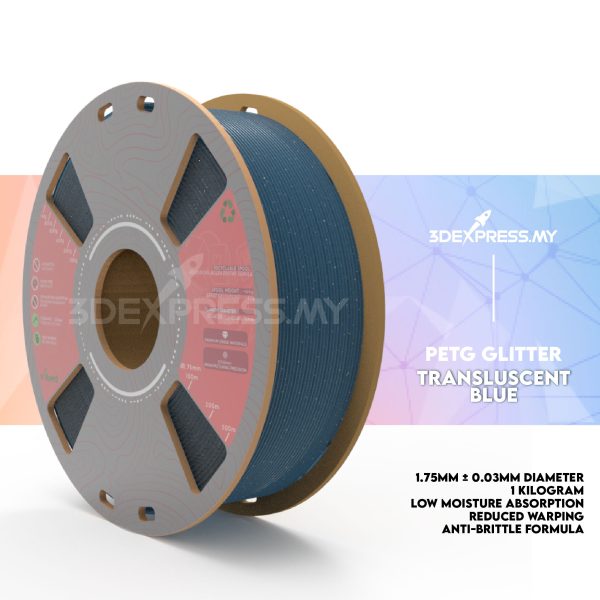PETG GLITTER 3D FILAMENT 1KG - EXTREME Series (Solid Color) - Image 5