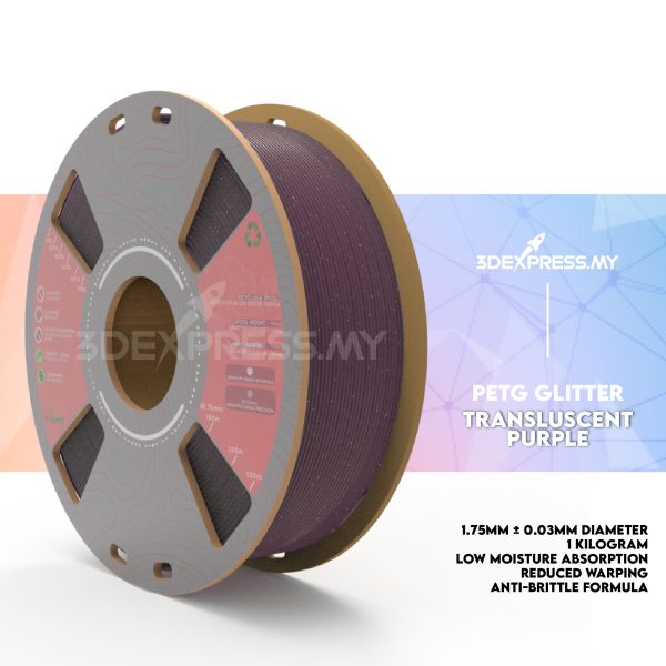 PETG GLITTER 3D FILAMENT 1KG - EXTREME Series (Solid Color) - Image 3