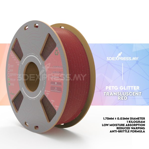 PETG GLITTER 3D FILAMENT 1KG - EXTREME Series (Solid Color) - Image 2