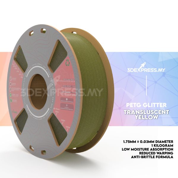 PETG GLITTER 3D FILAMENT 1KG - EXTREME Series (Solid Color) - Image 7