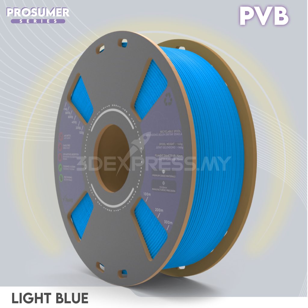 PVB 3D FILAMENT 1KG – PROSUMER Series – 3DEXPRESS.MY