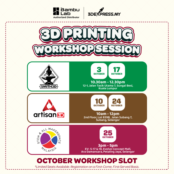 🎉 3D PRINTING WORKSHOP — RM80 ONLY! - Image 3