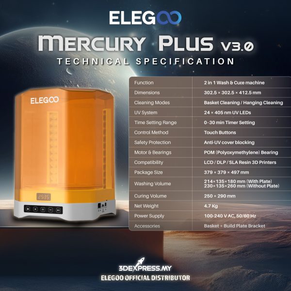 Elegoo Mercury V3.0 Plus Wash and Cure Stations 3D Printing Peripherals - [UK] - Image 6