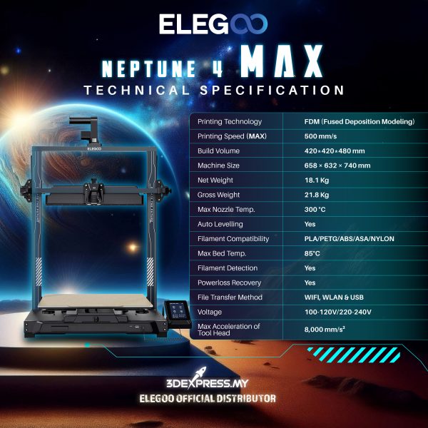 Elegoo Neptune 4 Max FDM 3D Printers - Image 5