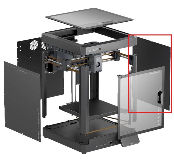 Elegoo Spare Parts Right Enclosure Panel – Version C - [Centauri Carbon] - Image 2