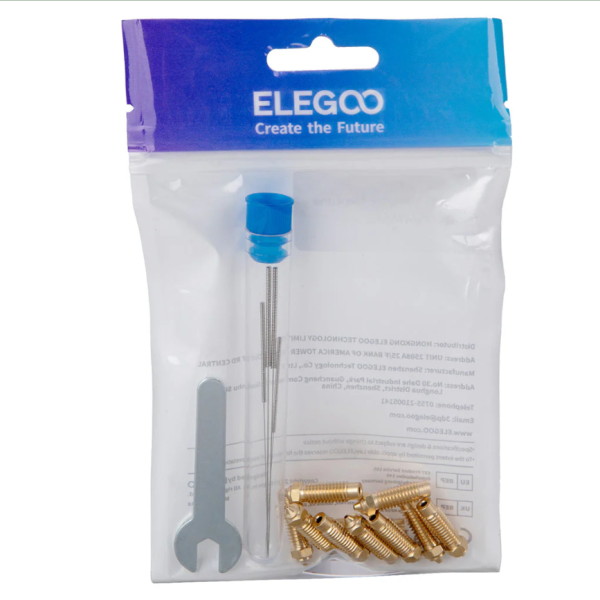 Elegoo Spare Parts Multi-size brass nozzle pack (4pcs 0.4mm, 2pcs 0.6mm, 2pcs 0.8mm, 2pcs 1mm) - [Neptune 4 Plus/4 Max ] - Image 3