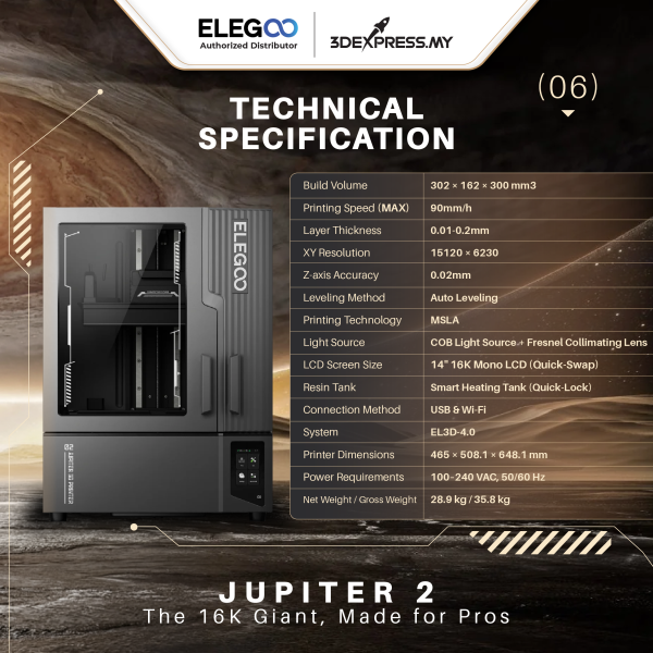 Elegoo Jupiter 2 Stereolithography (SLA, mSLA, DLP) 3D Printers - [UK] - Image 6