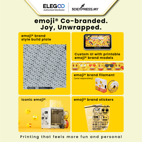 Elegoo Centauri Carbon 2 – Emoji Edition FDM 3D Printers - [UK] - Image 4